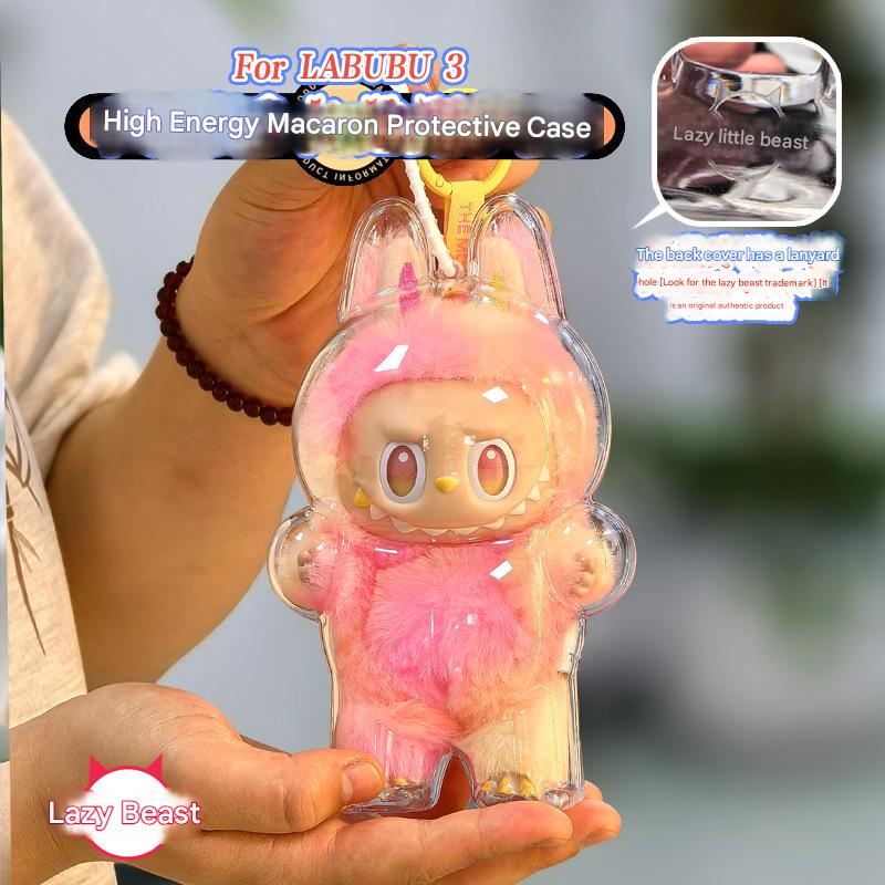 LABUBU Crystal Clear Protective Case plastic