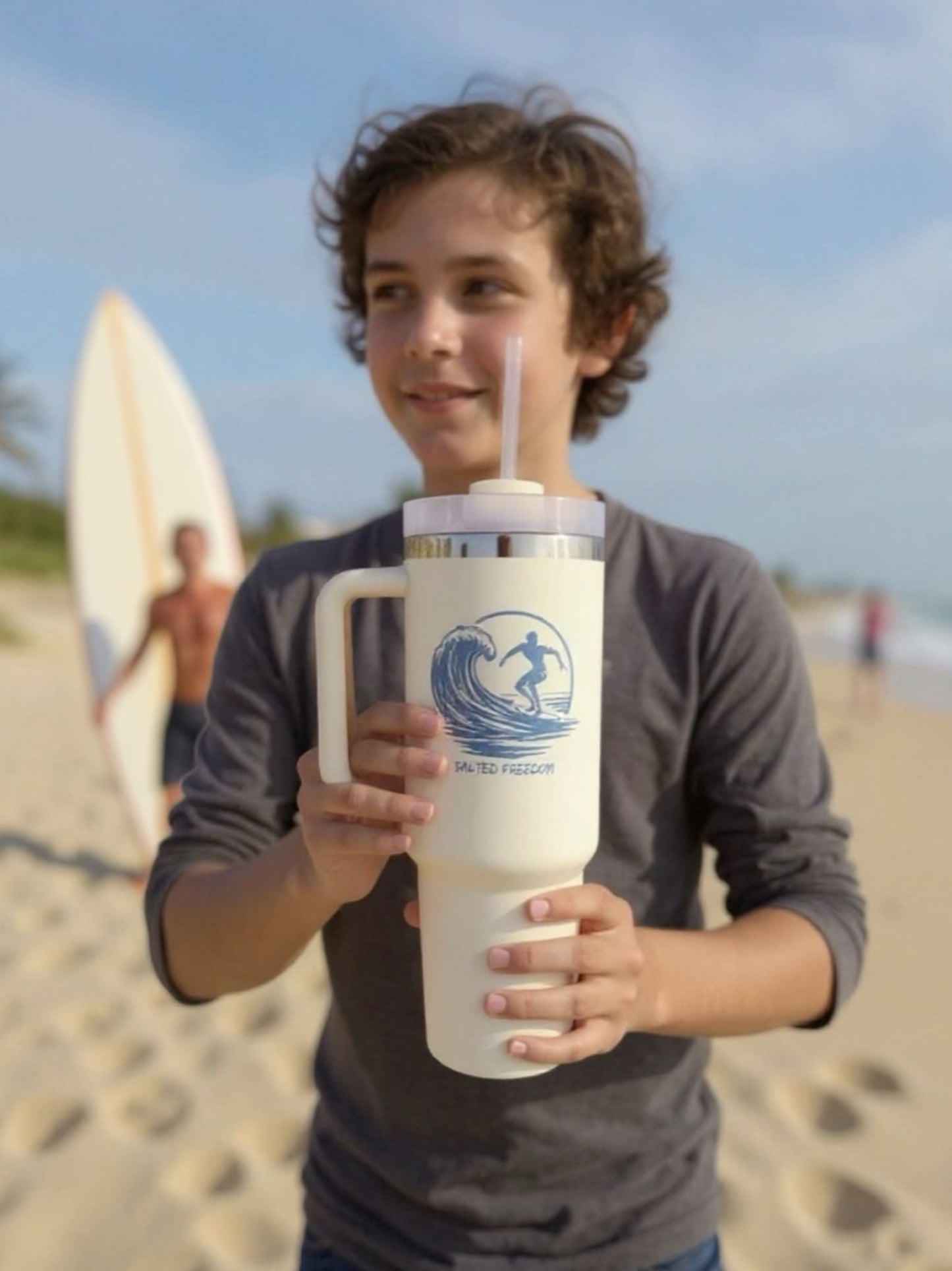 Salted Freedom 40 oz Tumbler – Exclusive Camillia Bloom Designs