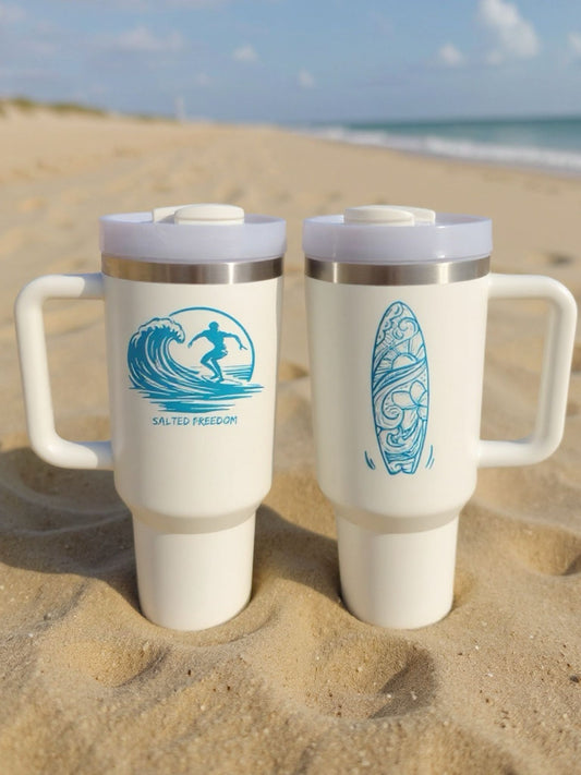 Salted Freedom 40 oz Tumbler – Exclusive Camillia Bloom Designs